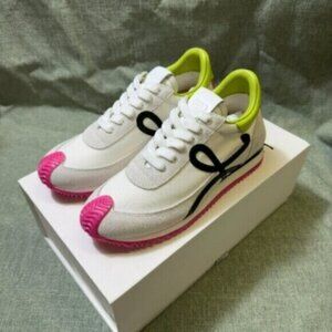 Loewe Flow Runner Sneakers White Pink Shoes